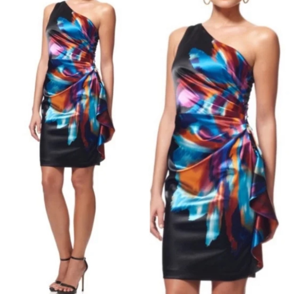 London Times One Shoulder Dress